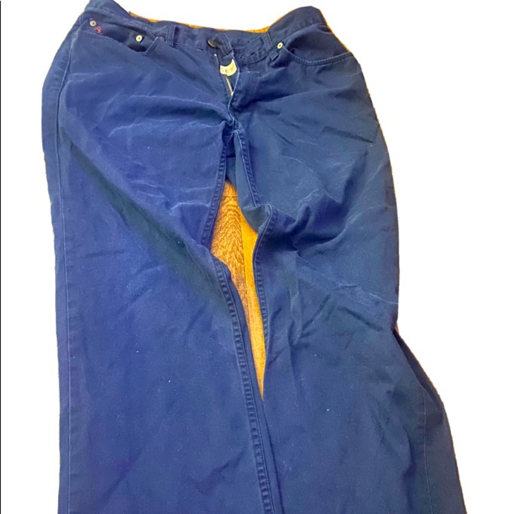 Mens 650 Polo jean material blue pants
